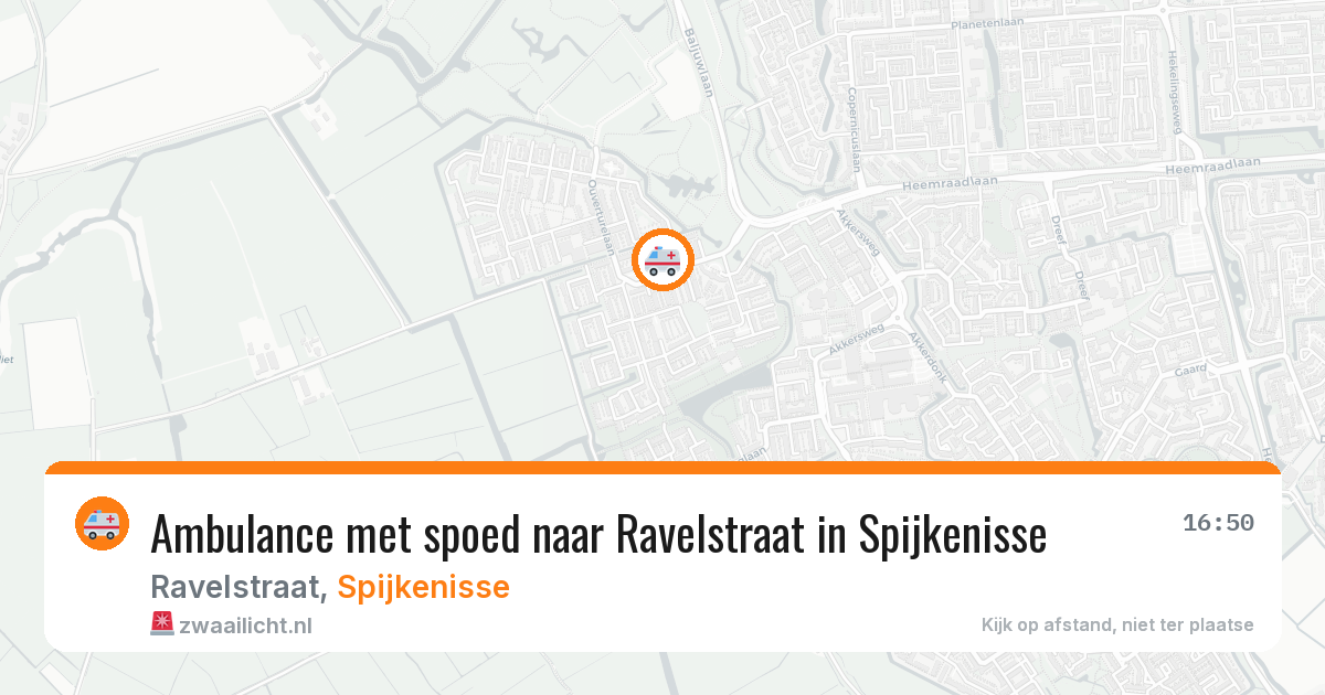 Ambulance met spoed naar Ravelstraat in Spijkenisse — 20 apr 2026
