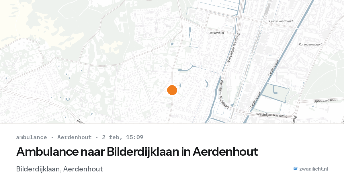 Ambulance naar Bilderdijklaan in Aerdenhout — 2 feb 2026