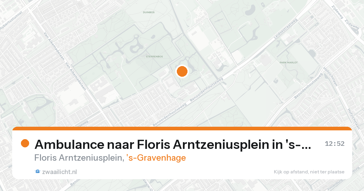 Ambulance naar Floris Arntzeniusplein in 's-Gravenhage — 25 aug 2026