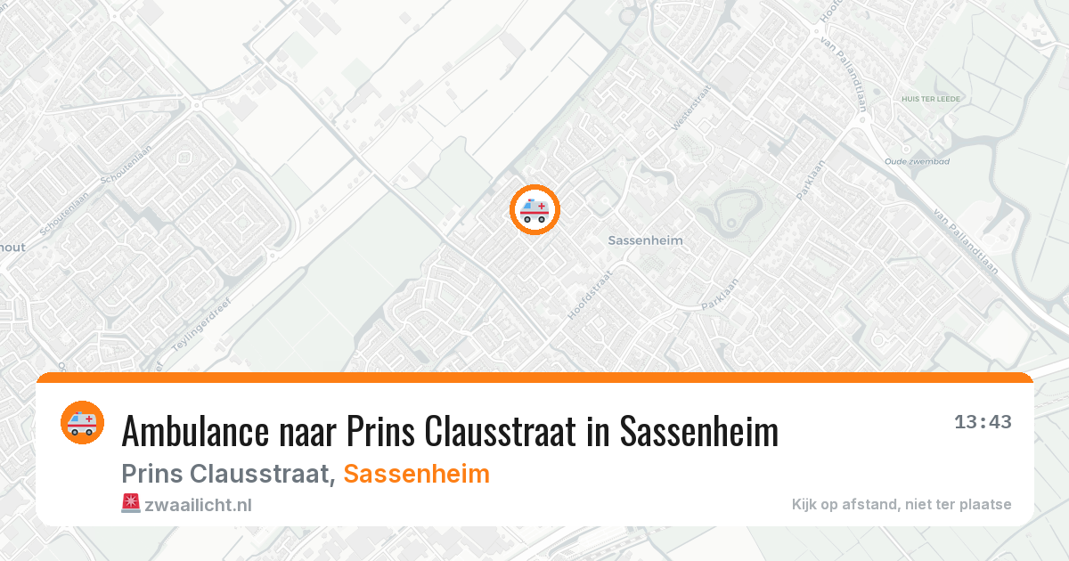 Ambulance naar Prins Clausstraat in Sassenheim — 11 aug 2026