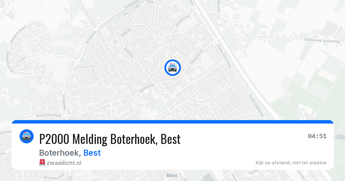 P2000 Melding Boterhoek, Best — 28 jul 2026