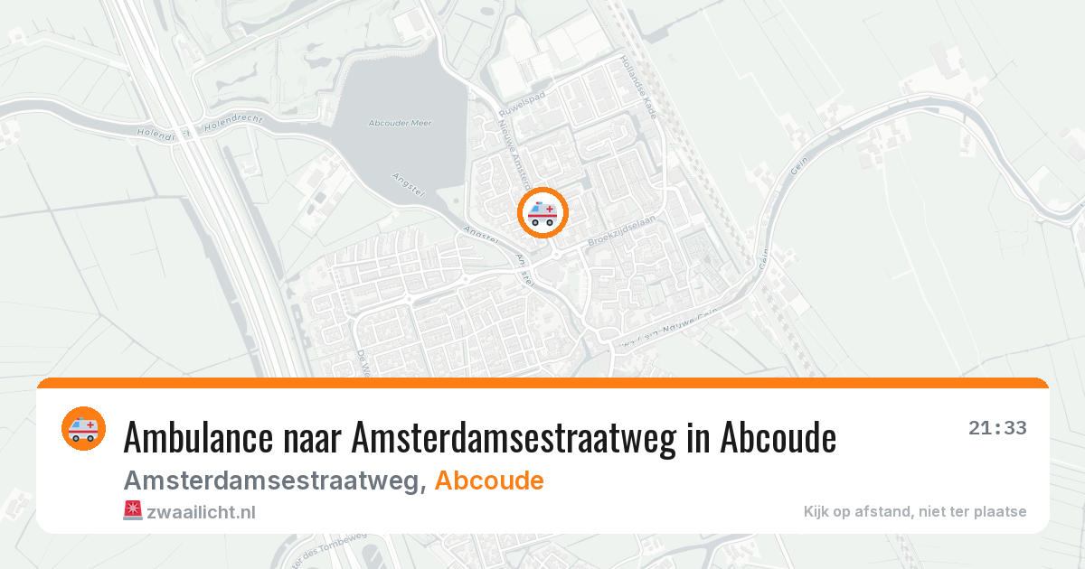 Ambulance naar Amsterdamsestraatweg in Abcoude — 18 mei 2026