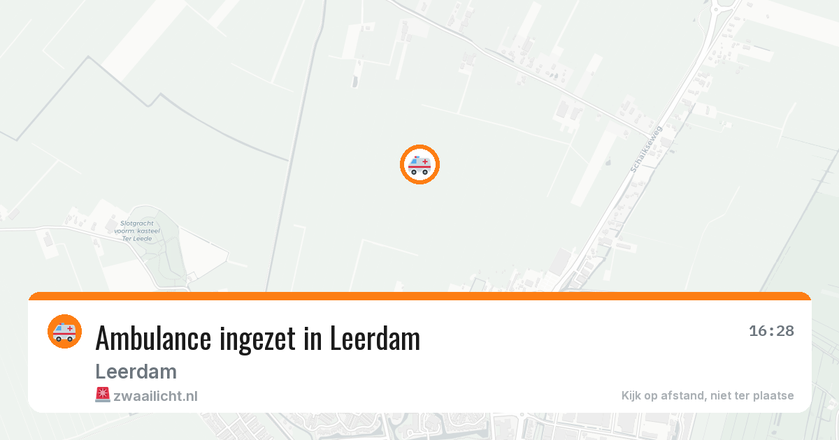 Ambulance ingezet in Leerdam — 10 aug 2026