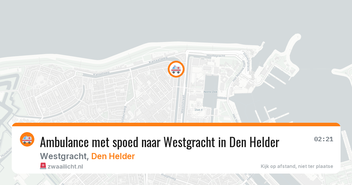 Ambulance met spoed naar Westgracht in Den Helder — 3 jun 2026