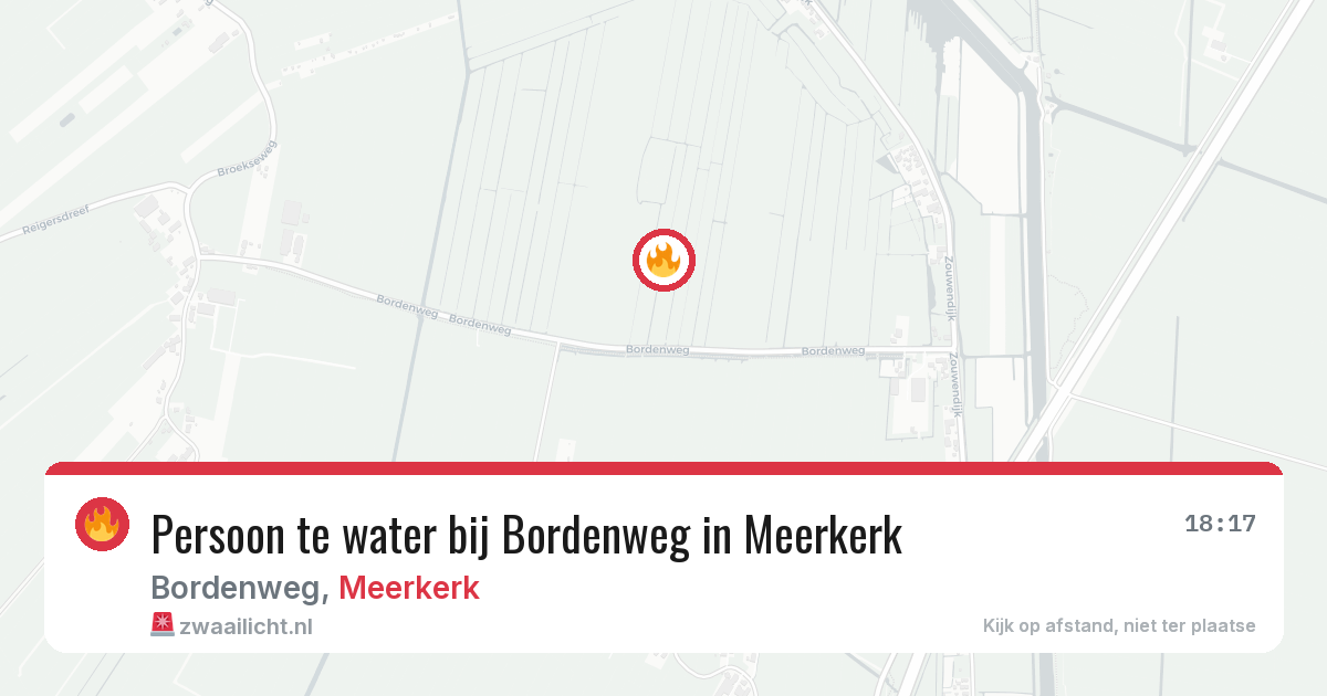 Persoon te water bij Bordenweg in Meerkerk — 1 jul 2026