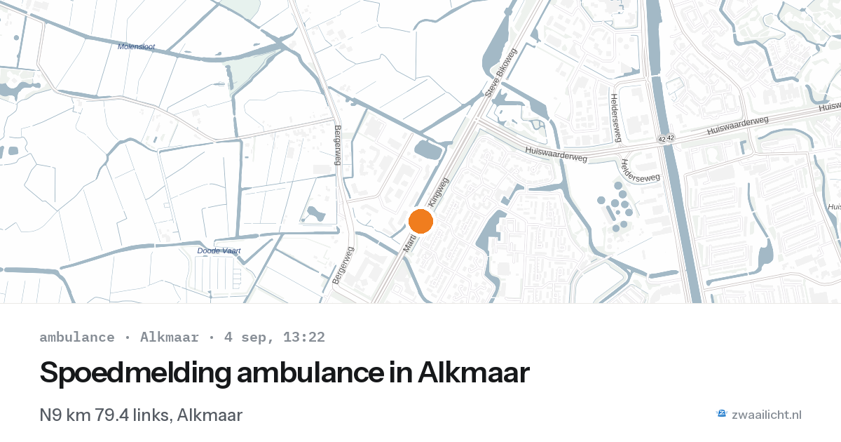 Spoedmelding ambulance in Alkmaar — 4 sep 2026
