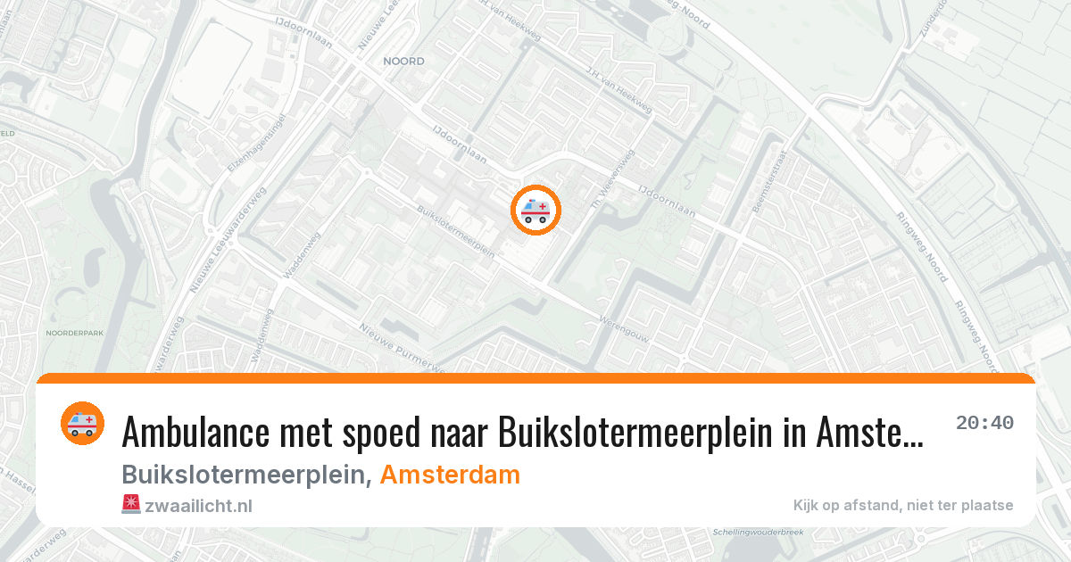 Ambulance met spoed naar Buikslotermeerplein in Amsterdam — 8 feb 2026