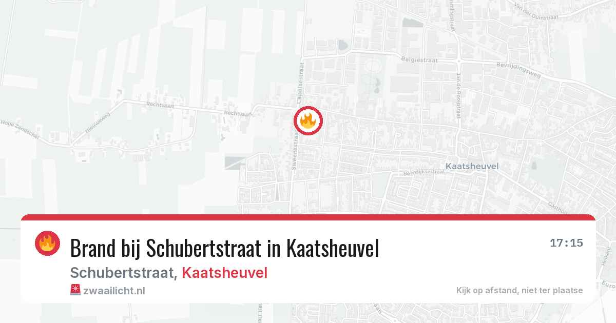 Brand bij Schubertstraat in Kaatsheuvel — 27 jul 2026