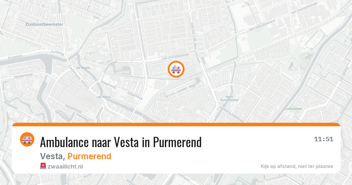 Ambulance naar Vesta in Purmerend — 26 mrt 2026