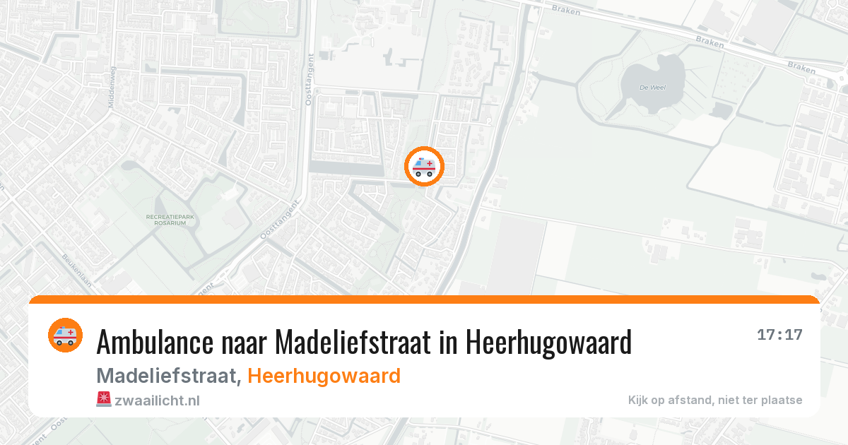 Ambulance naar Madeliefstraat in Heerhugowaard — 7 aug 2026
