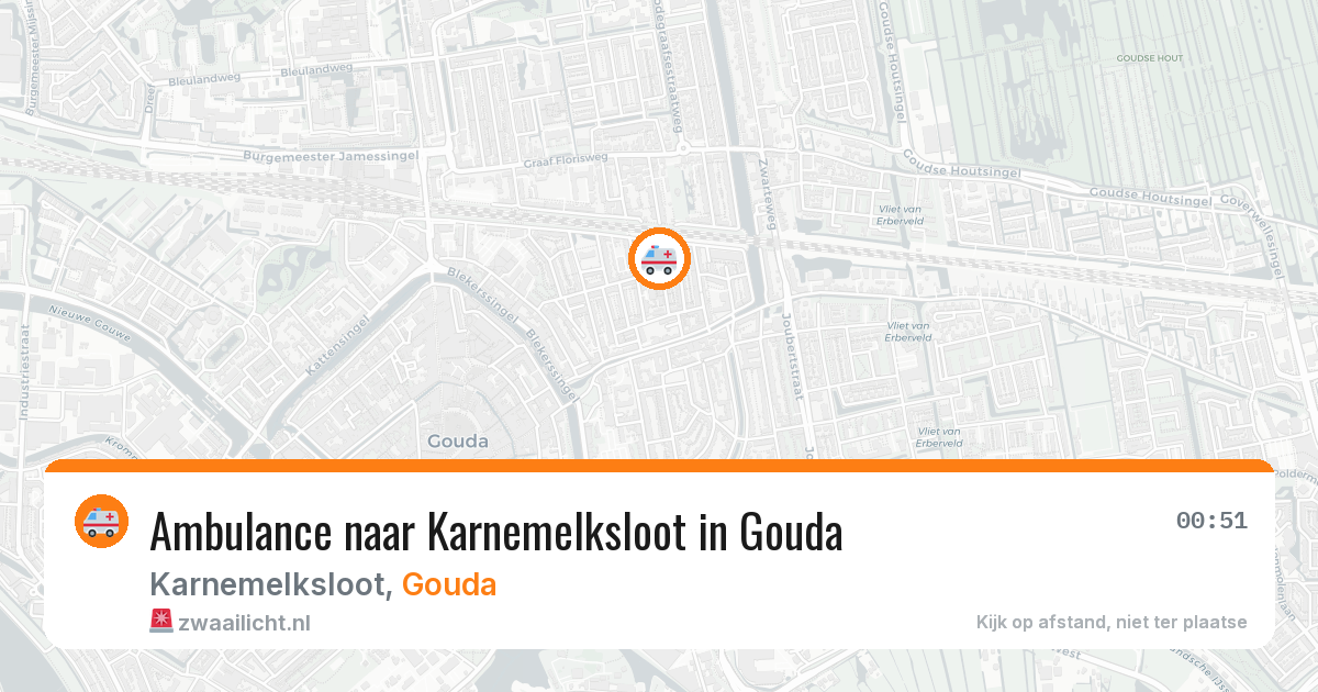 Ambulance naar Karnemelksloot in Gouda — 14 jun 2026