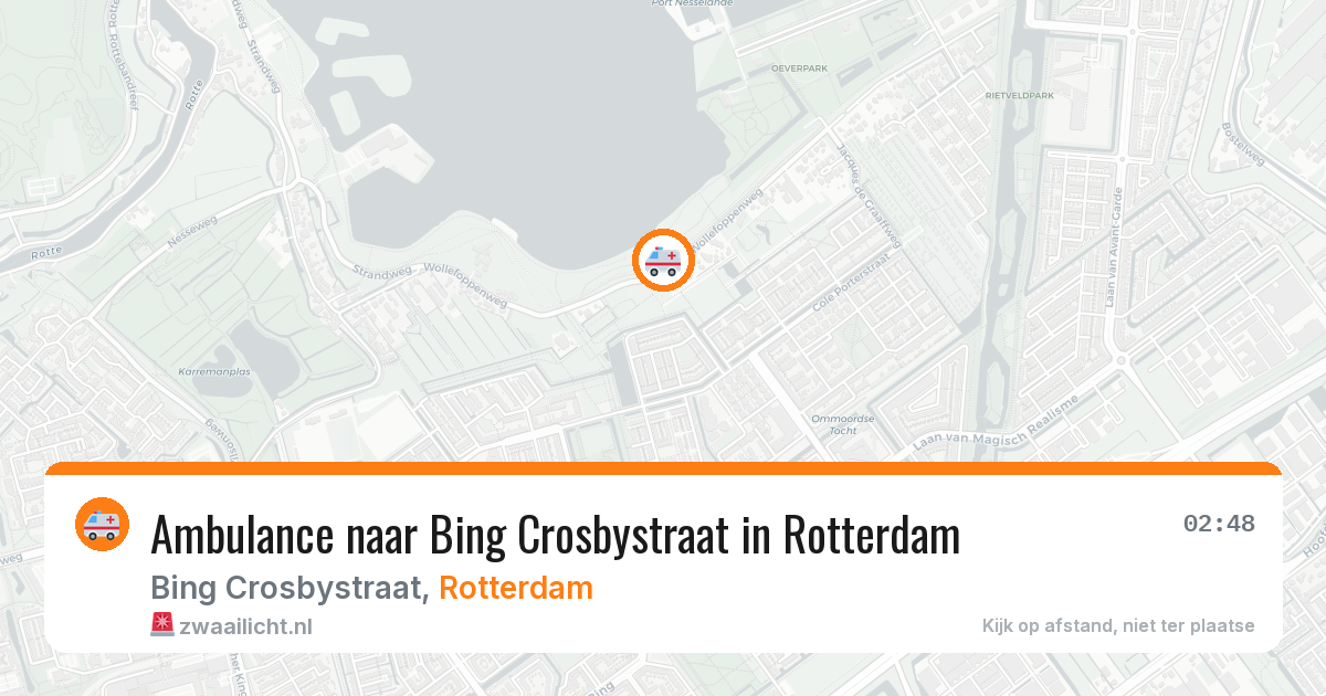 Ambulance naar Bing Crosbystraat in Rotterdam — 17 mrt 2026