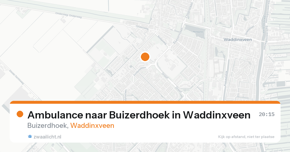 Ambulance naar Buizerdhoek in Waddinxveen — 21 aug 2026