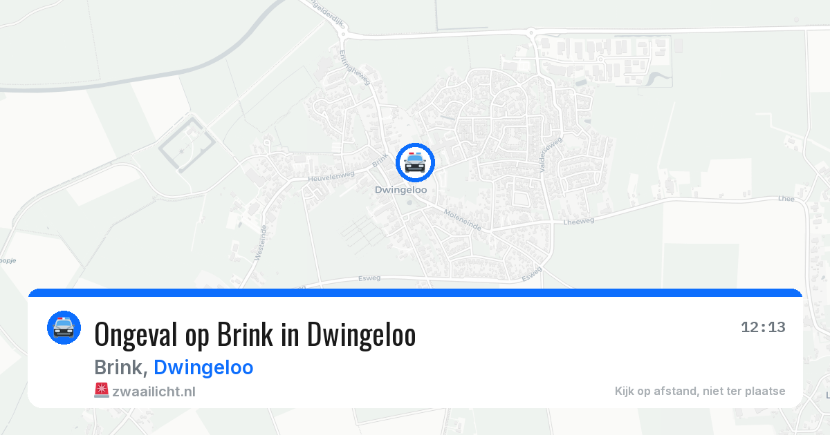 Ongeval op Brink in Dwingeloo — 29 mei 2026