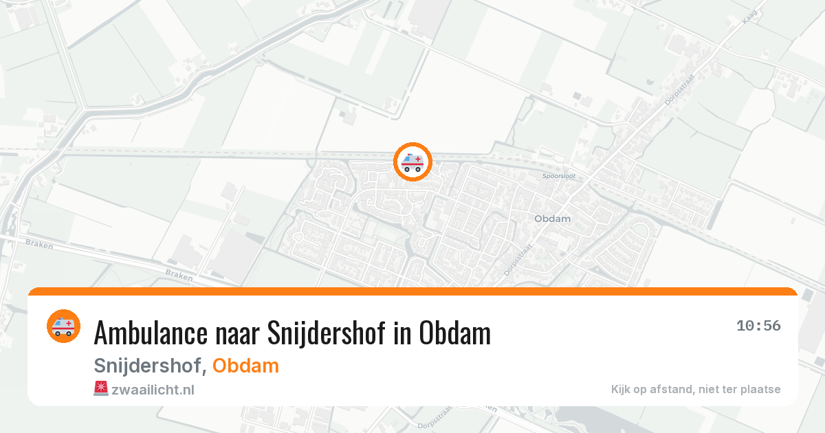 Ambulance naar Snijdershof in Obdam — 9 jul 2026