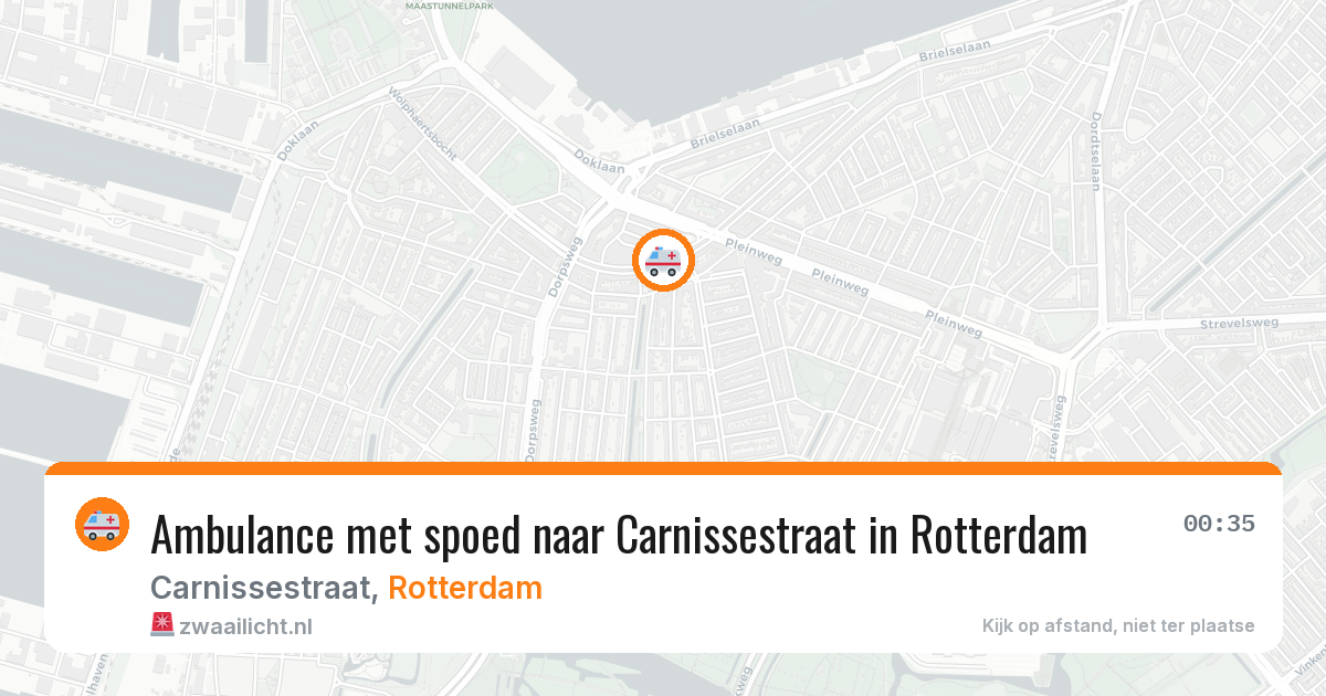Ambulance met spoed naar Carnissestraat in Rotterdam — 8 jun 2026