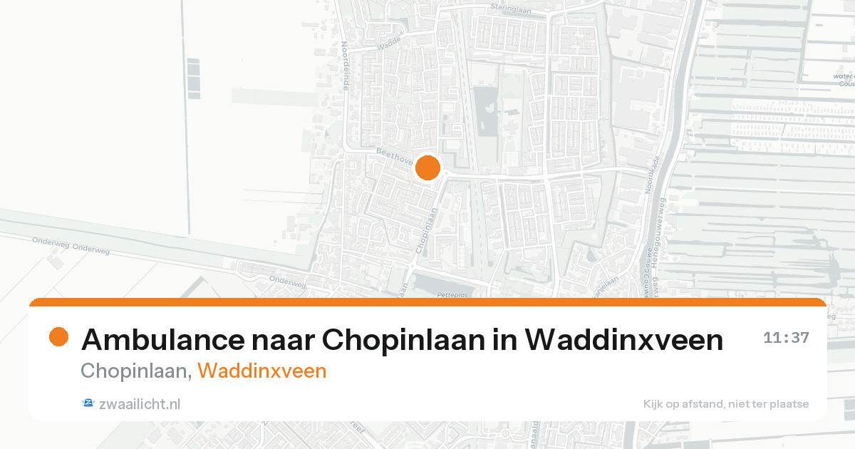 Ambulance naar Chopinlaan in Waddinxveen — 15 aug 2026