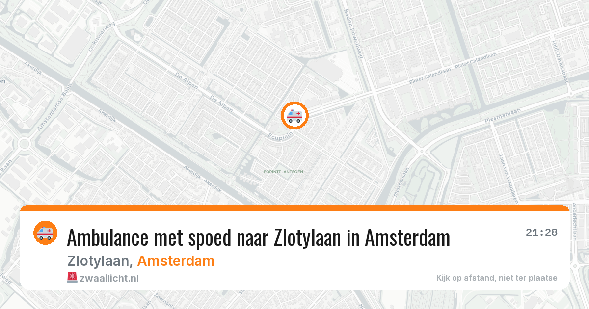 Ambulance met spoed naar Zlotylaan in Amsterdam — 17 mrt 2026