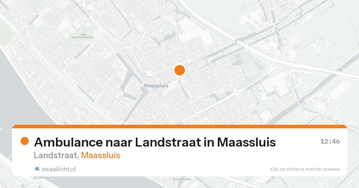 Ambulance naar Landstraat in Maassluis — 26 mei 2026