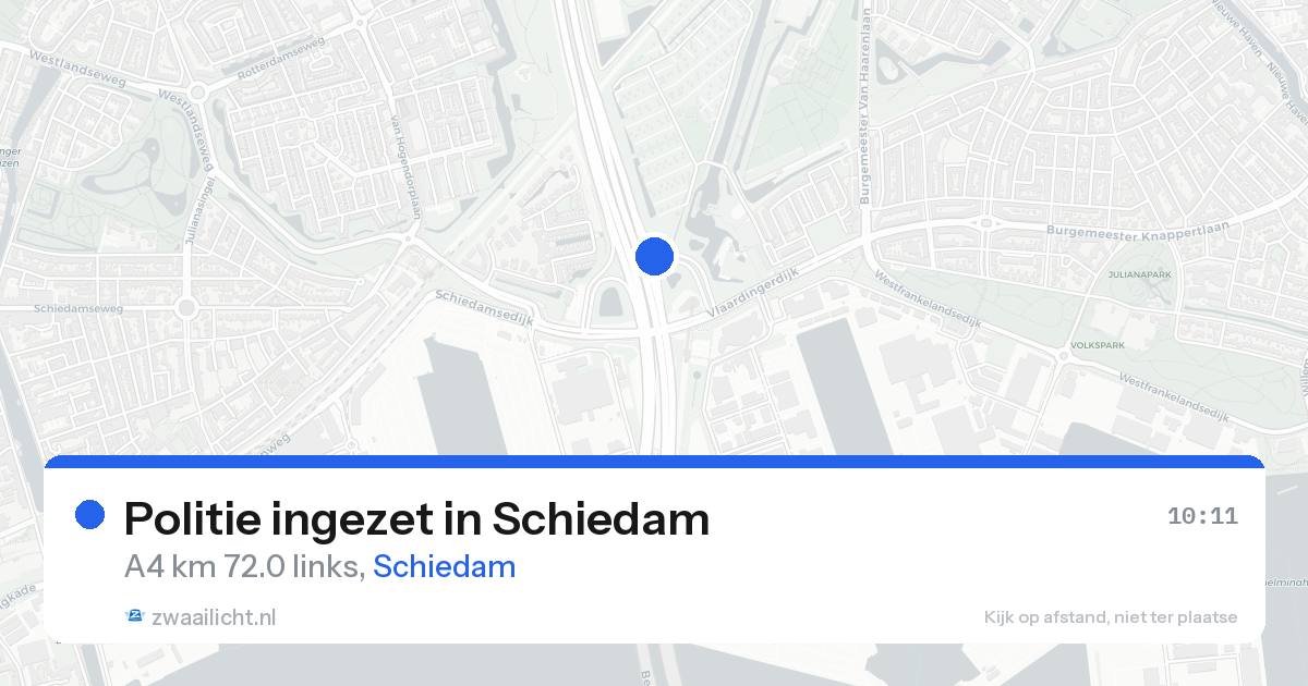 Politie ingezet in Schiedam — 21 aug 2026 | 🚨 Zwaailicht.nl