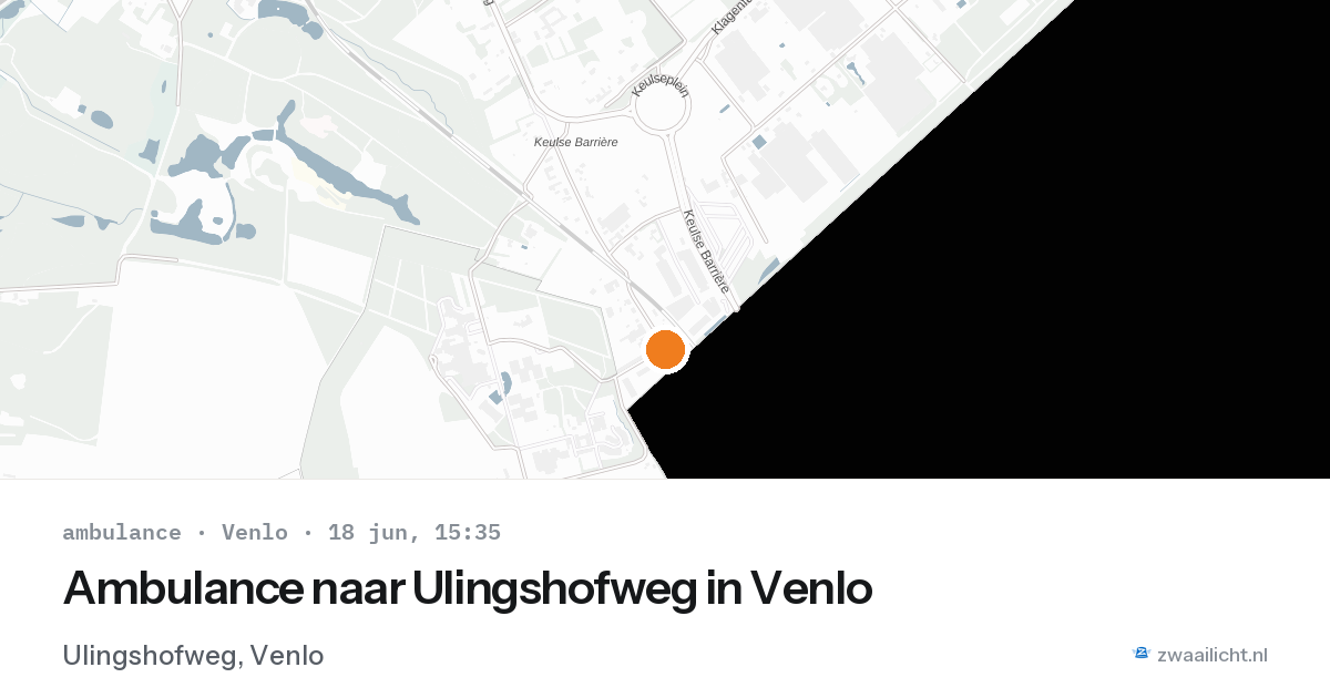 Ambulance naar Ulingshofweg in Venlo — 18 jun 2026