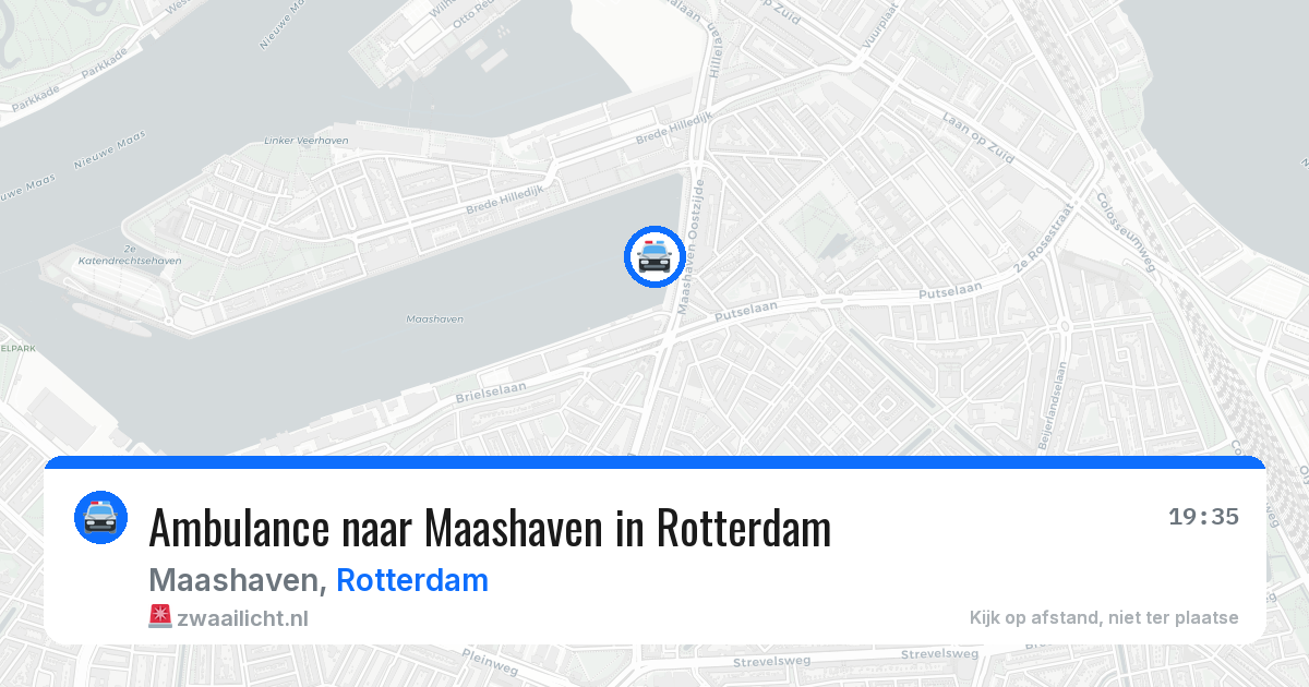 Ambulance naar Maashaven in Rotterdam — 17 mei 2026