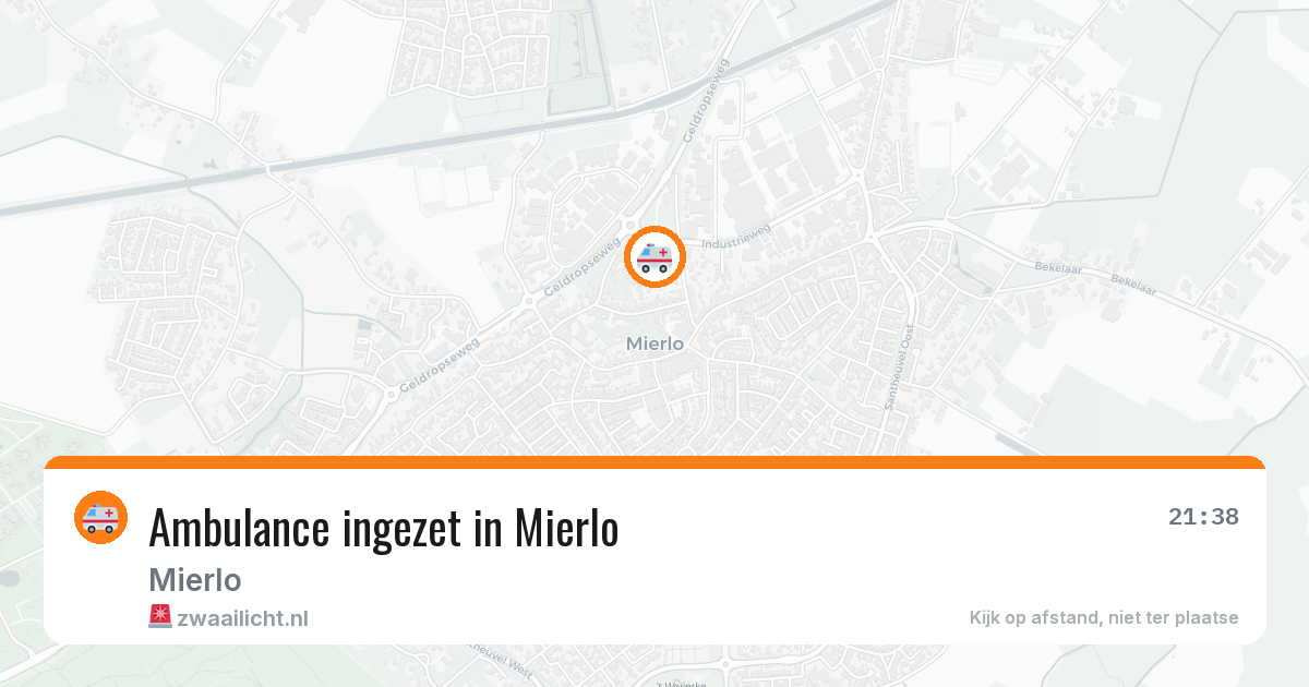 Ambulance ingezet in Mierlo — 9 apr 2026