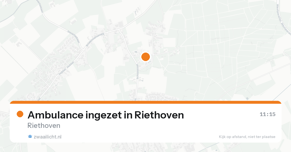 Ambulance ingezet in Riethoven — 15 aug 2026