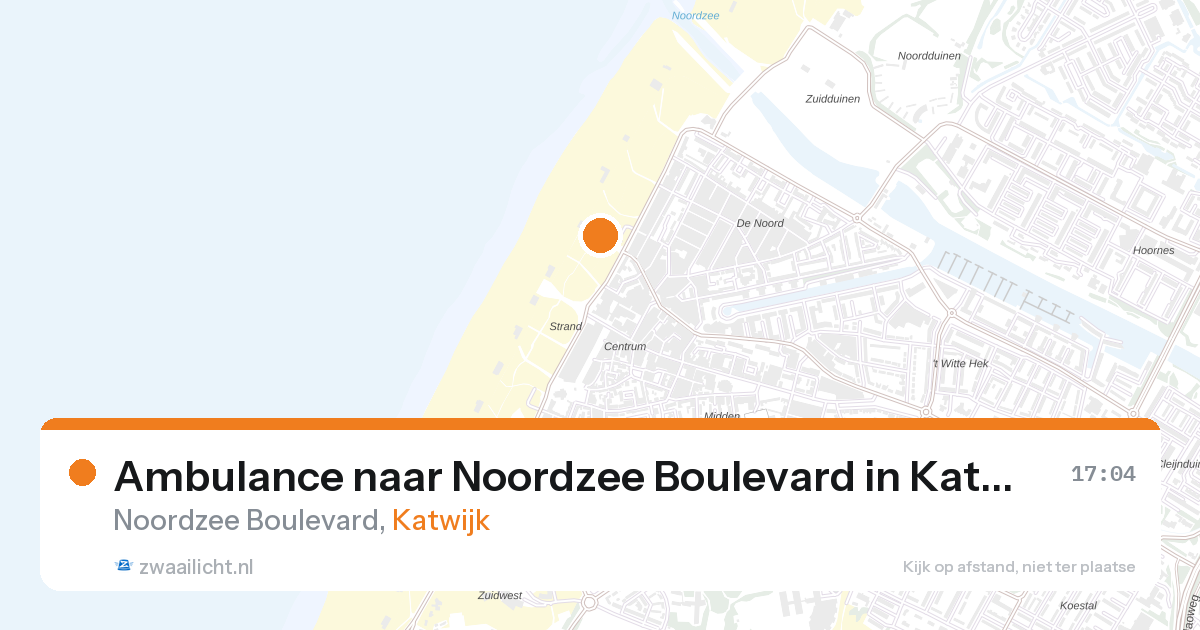 Ambulance naar Noordzee Boulevard in Katwijk — 6 mei 2026