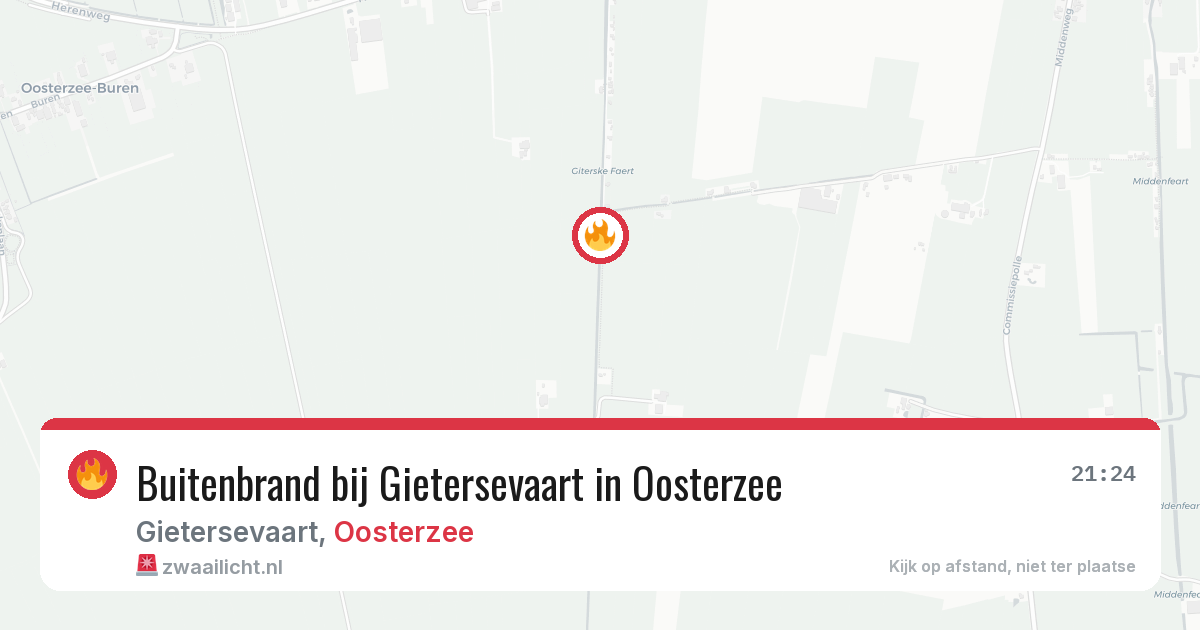 Buitenbrand bij Gietersevaart in Oosterzee — 24 mei 2026