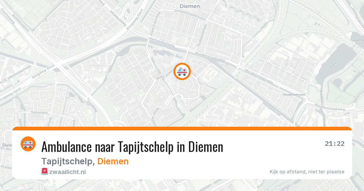 Ambulance naar Tapijtschelp in Diemen — 31 jul 2026