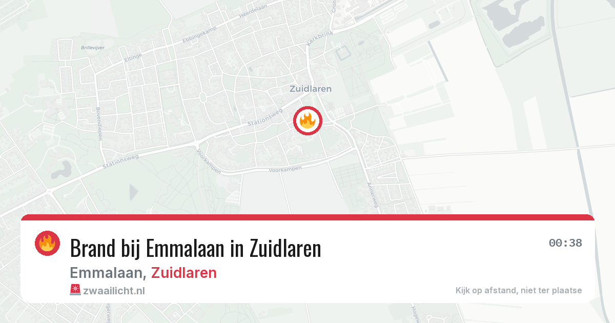 Brand bij Emmalaan in Zuidlaren — 10 jul 2026