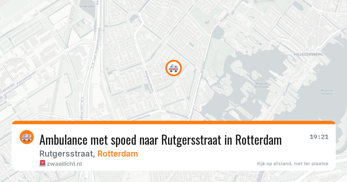 Ambulance met spoed naar Rutgersstraat in Rotterdam — 21 jun 2026