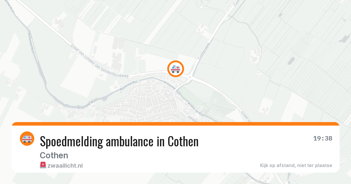 Spoedmelding ambulance in Cothen — 17 jun 2026
