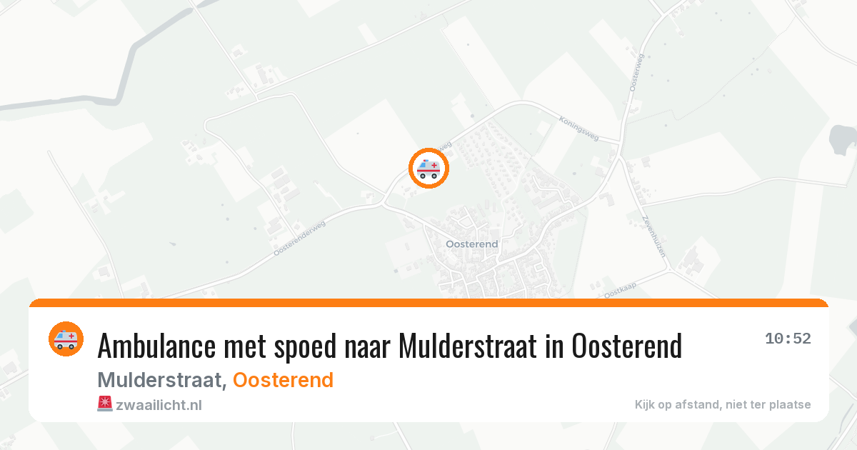 Ambulance met spoed naar Mulderstraat in Oosterend — 9 aug 2026