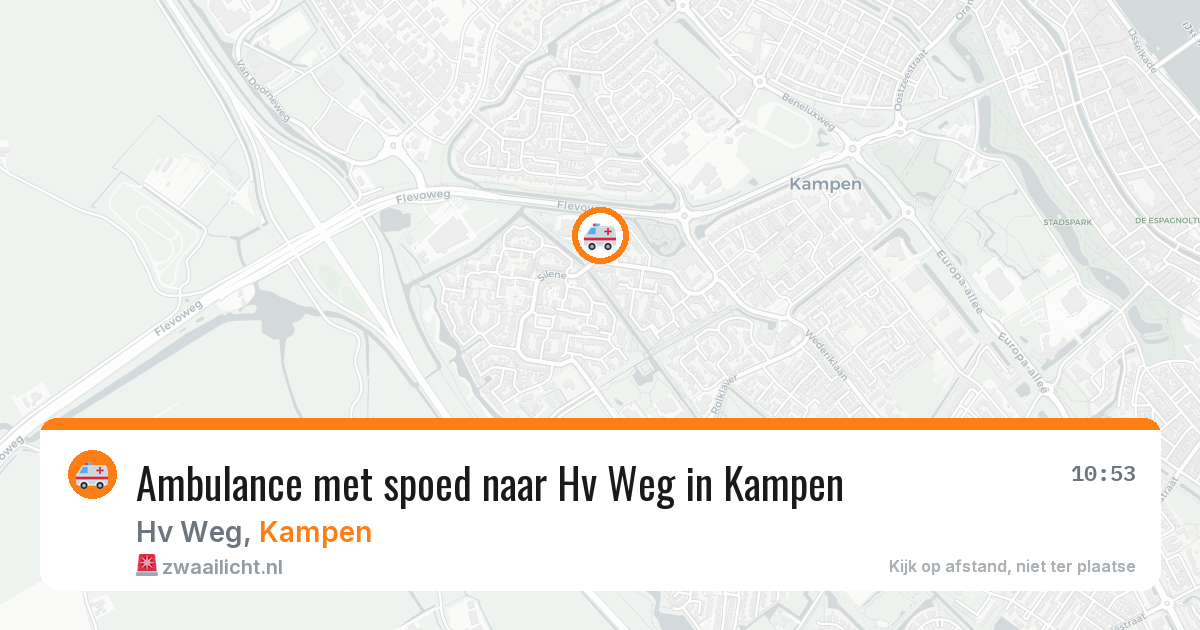 Ambulance met spoed naar Hv Weg in Kampen — 24 jun 2026
