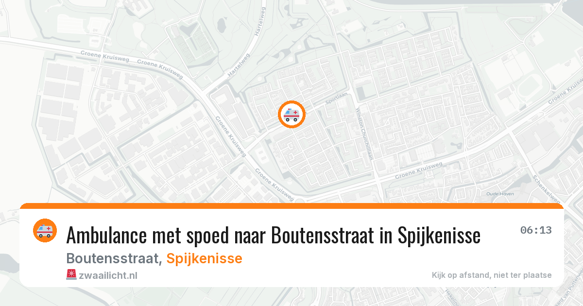 Ambulance met spoed naar Boutensstraat in Spijkenisse — 6 apr 2026