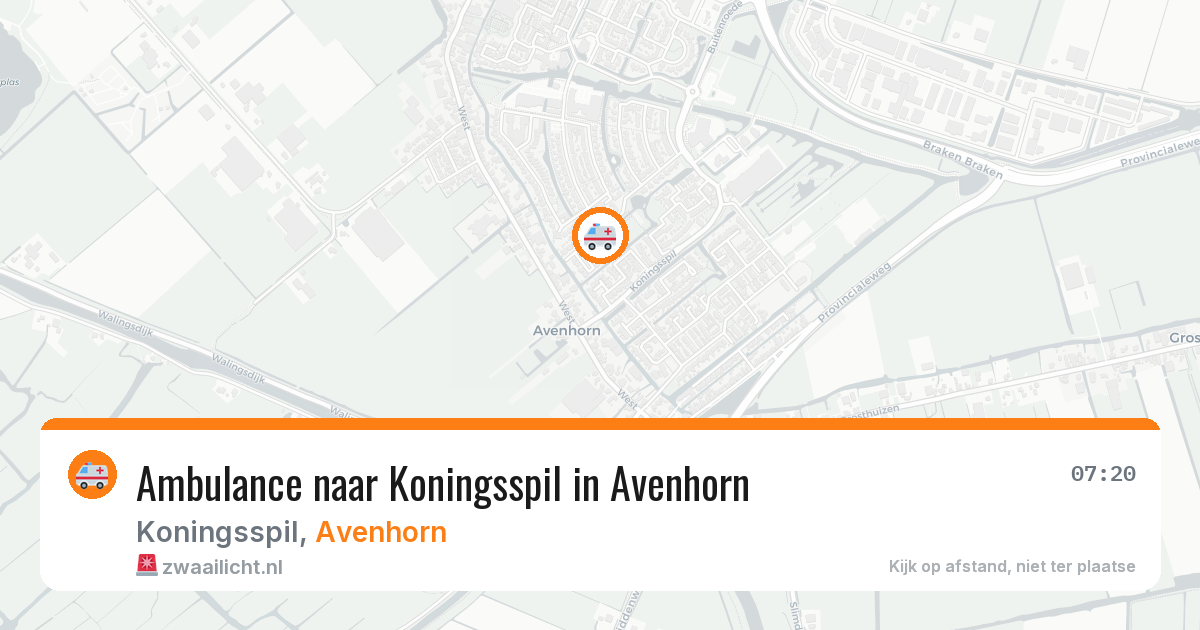 Ambulance naar Koningsspil in Avenhorn — 24 apr 2026