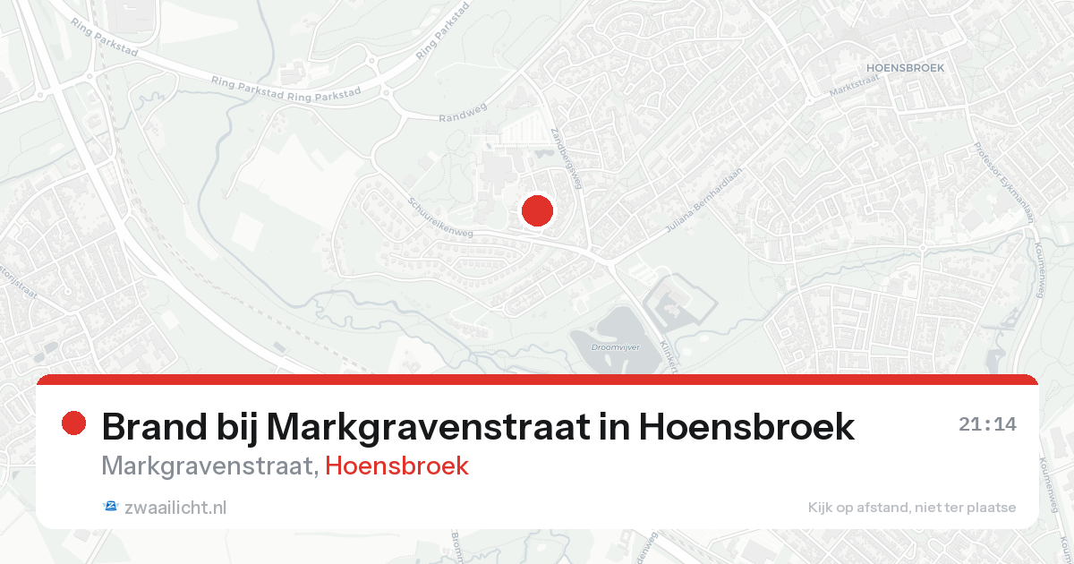 Brand bij Markgravenstraat in Hoensbroek — 14 aug 2026