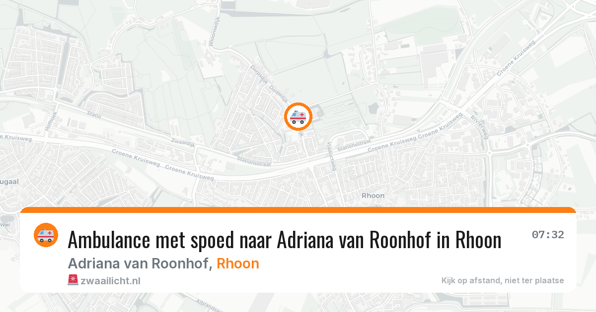 Ambulance met spoed naar Adriana van Roonhof in Rhoon — 26 mei 2026