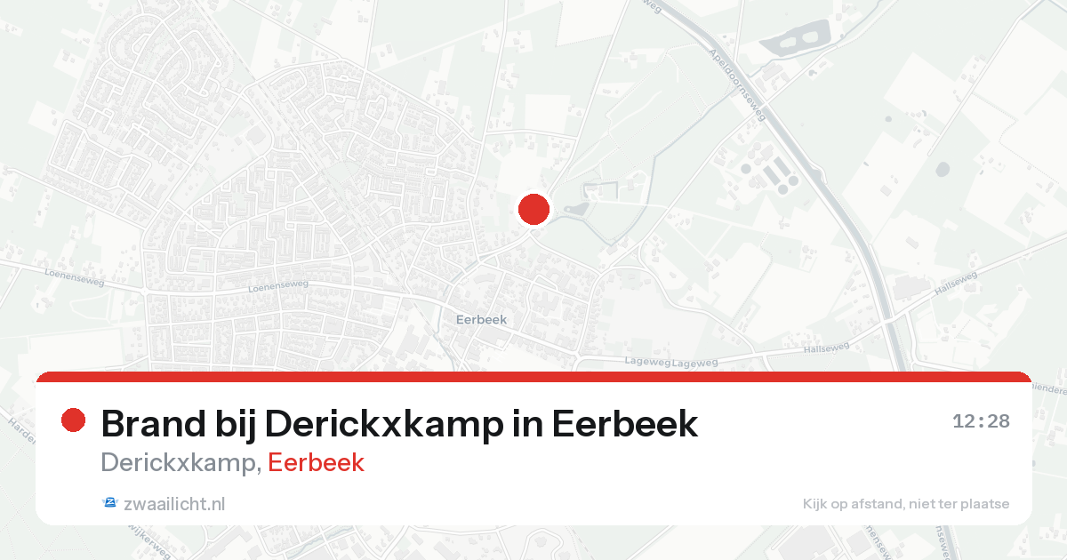 Brand bij Derickxkamp in Eerbeek — 14 aug 2026