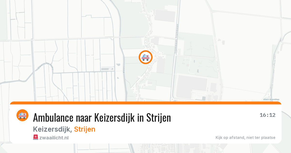 Ambulance naar Keizersdijk in Strijen — 17 mrt 2026