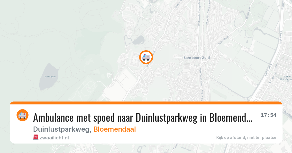 Ambulance met spoed naar Duinlustparkweg in Bloemendaal — 23 jan 2026