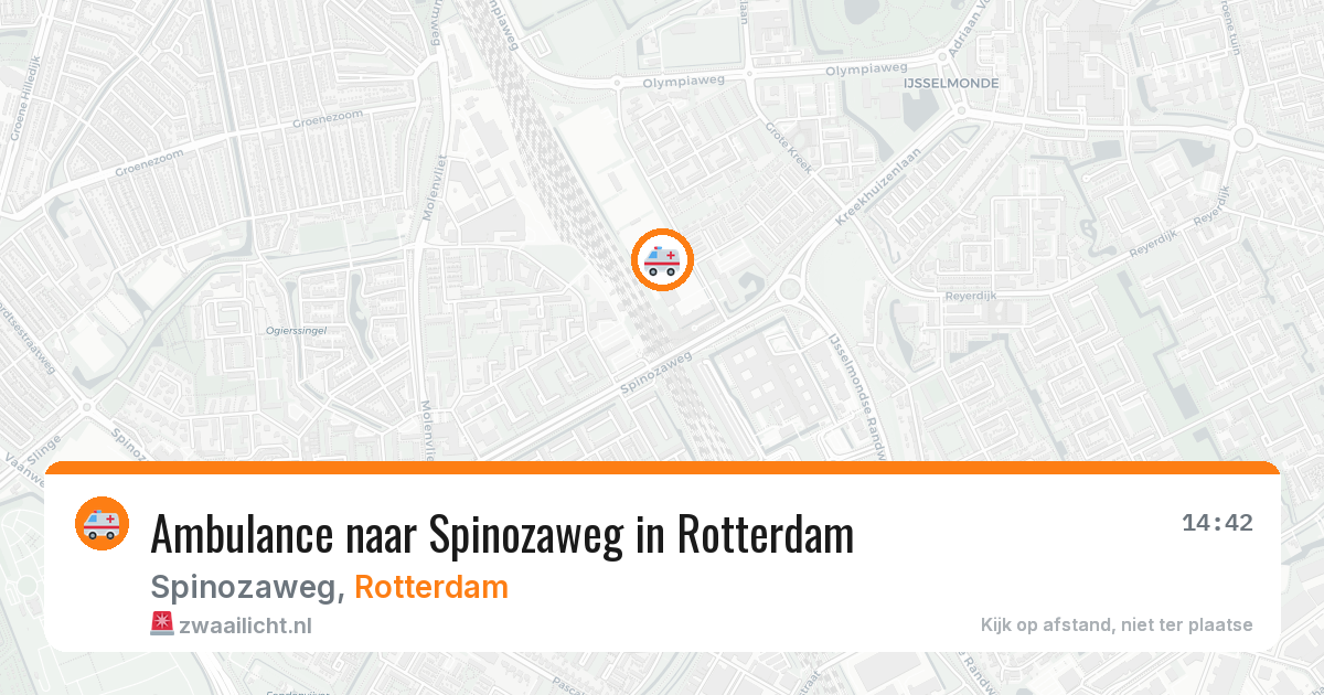Ambulance naar Spinozaweg in Rotterdam — 20 apr 2026