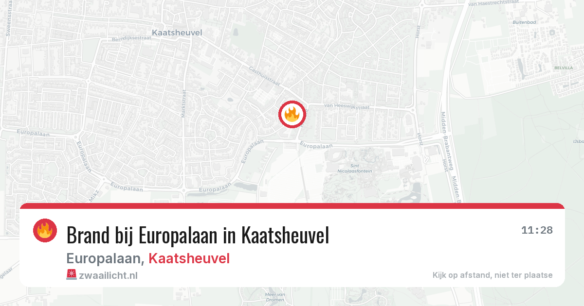 Brand bij Europalaan in Kaatsheuvel — 23 mei 2026