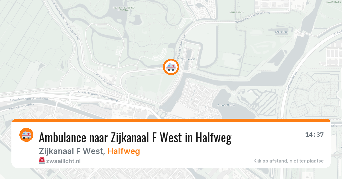 Ambulance naar Zijkanaal F West in Halfweg — 28 jul 2026