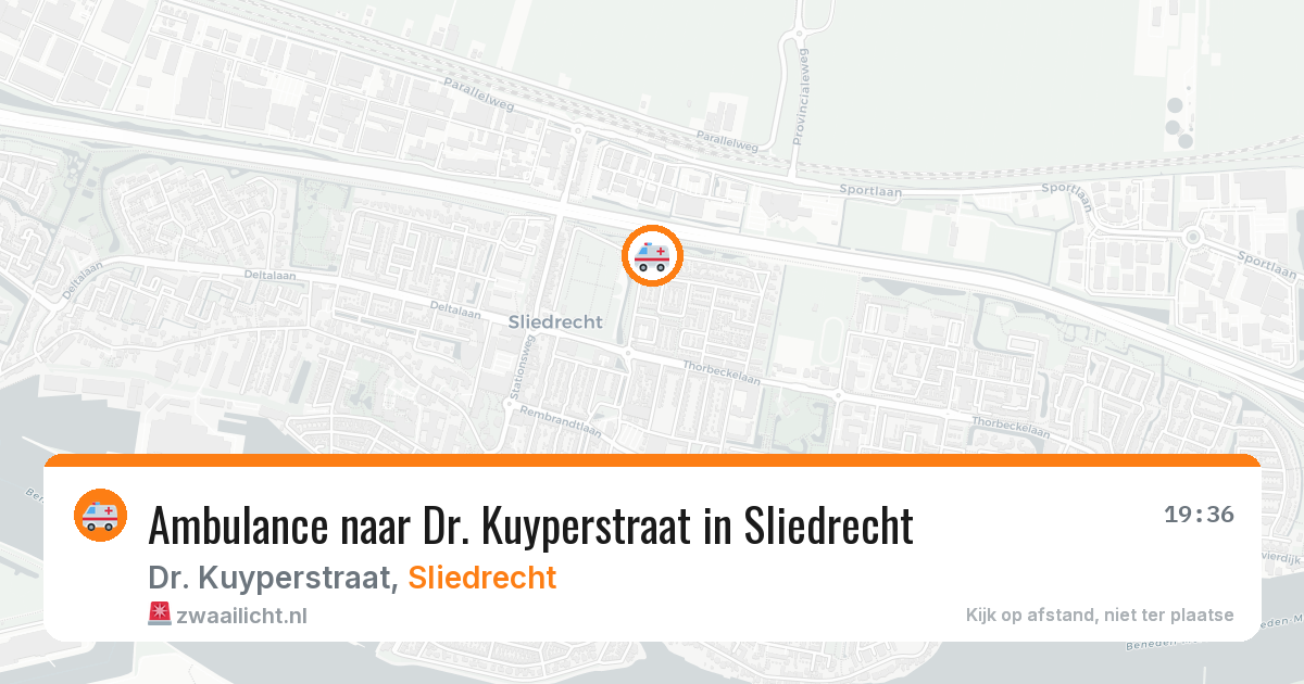 Ambulance naar Dr. Kuyperstraat in Sliedrecht — 24 jun 2026