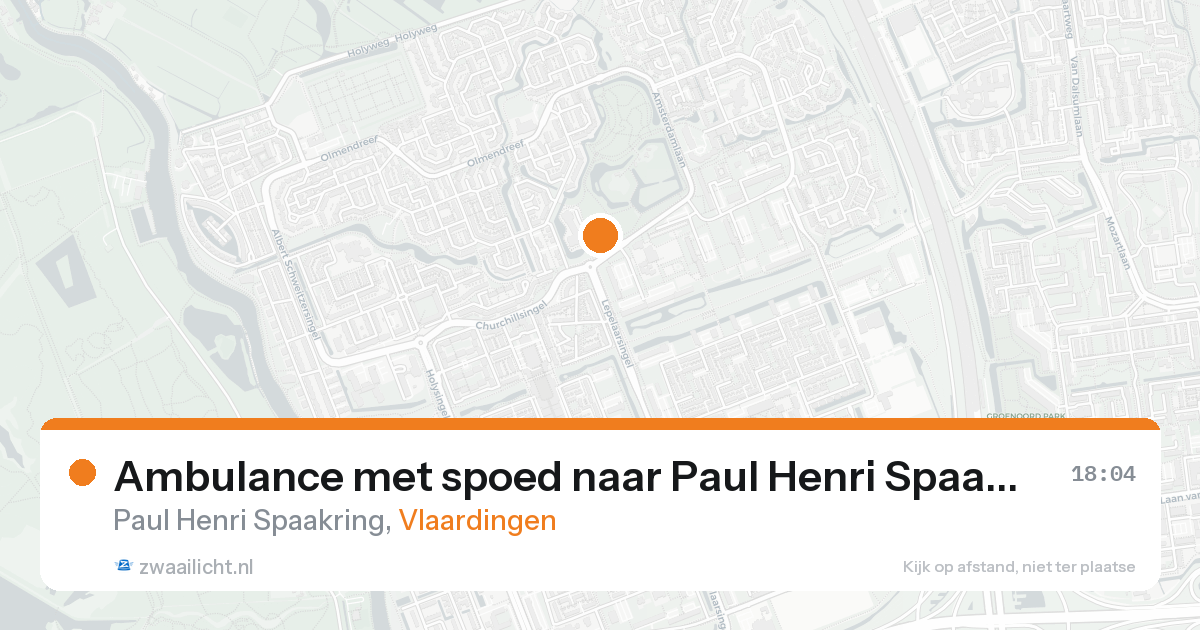 Ambulance met spoed naar Paul Henri Spaakring in Vlaardingen — 16 aug 2026