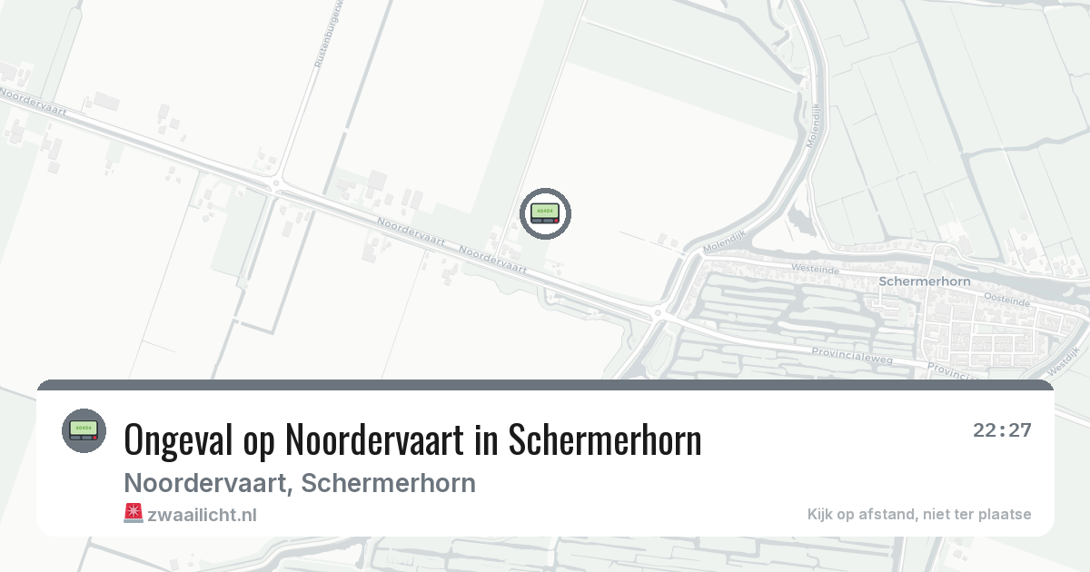 Ongeval op Noordervaart in Schermerhorn — 24 feb 2026