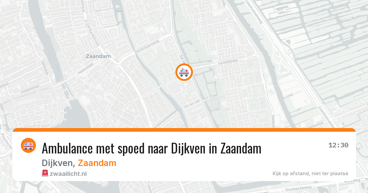 Ambulance met spoed naar Dijkven in Zaandam — 26 mei 2026
